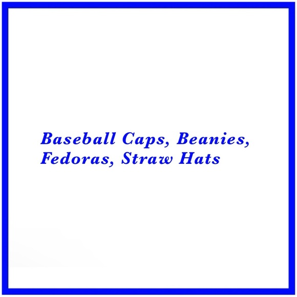 Blue Text Hat Collection Poster - Picture 1 of 1